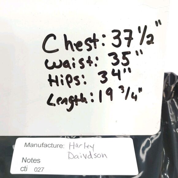 Harley Davidson Women's Black Studded Tassel Zipper Open Crochet Vest Large - Picture 3 of 13